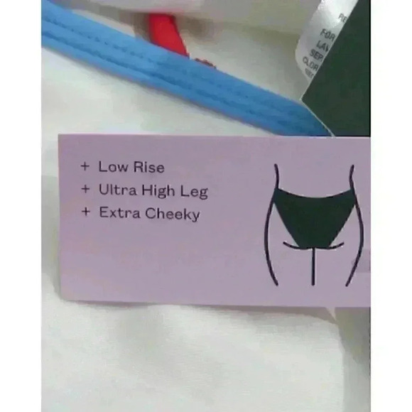 Wild Fable Bikini TOP M(8/10) And High Rise BOTTOM S(4/6) Red/White/Blue NWT - Picture 9 of 16